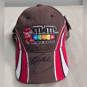 🏁 Rare 2009 M&M’s Racing #18 Kyle Busch Autographed NASCAR Pit Cap